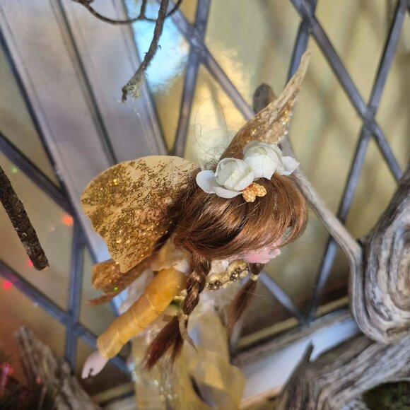 Vintage Gold & Yellow Fairy Ornament - Picture 11 of 15